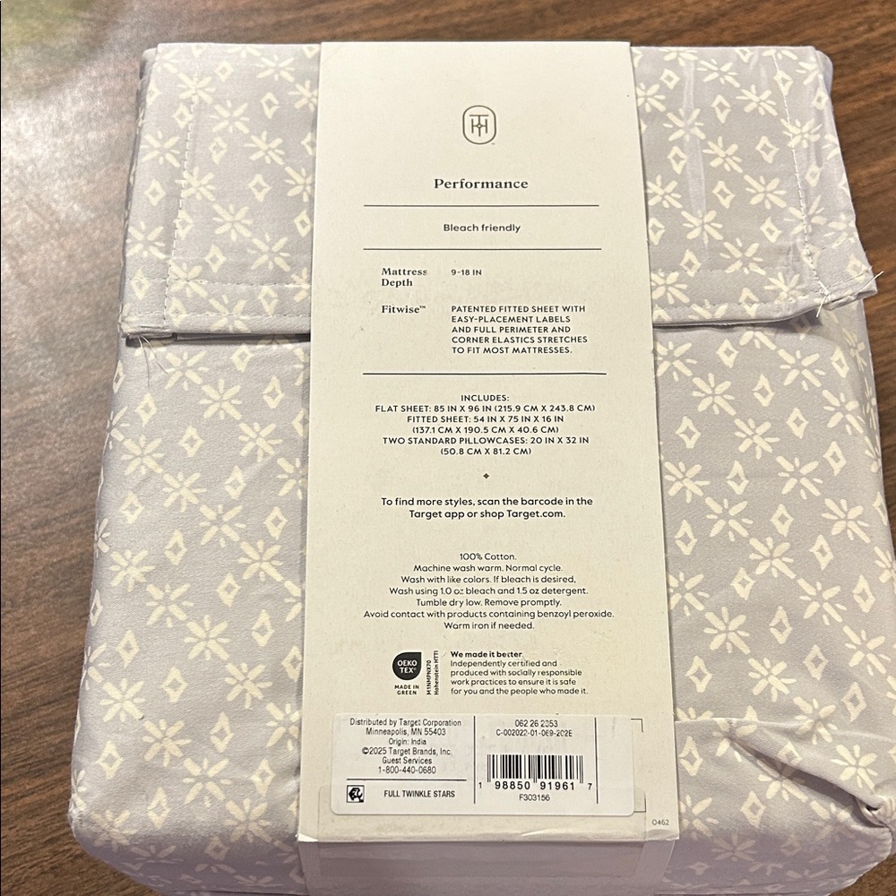 Threshold Performance Sheet Set - Light Gray Pattern - Picture 3 of 6